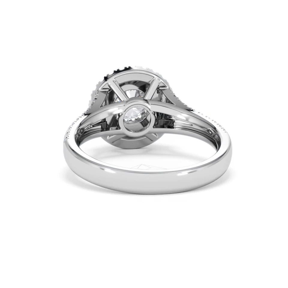Camilla GIA Diamond Halo Engagement Ring in Platinum 1.65ct G/VS2