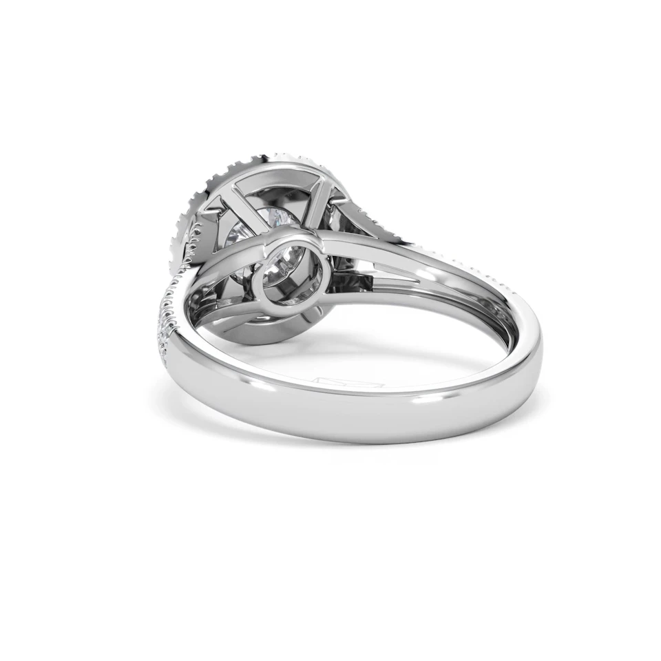 Camilla GIA Diamond Halo Engagement Ring in Platinum 1.65ct G/VS2
