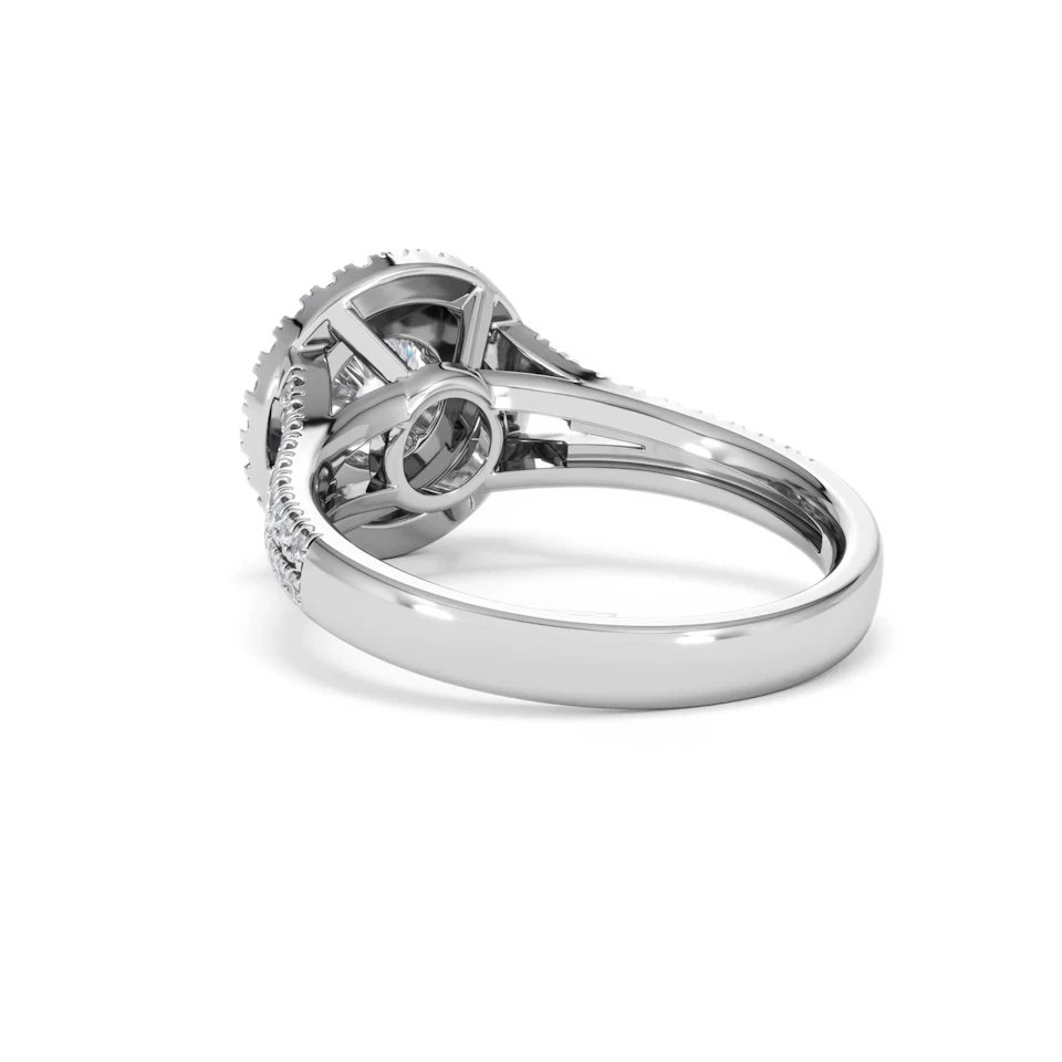 Camilla GIA Diamond Halo Engagement Ring in Platinum 1.65ct G/SI2