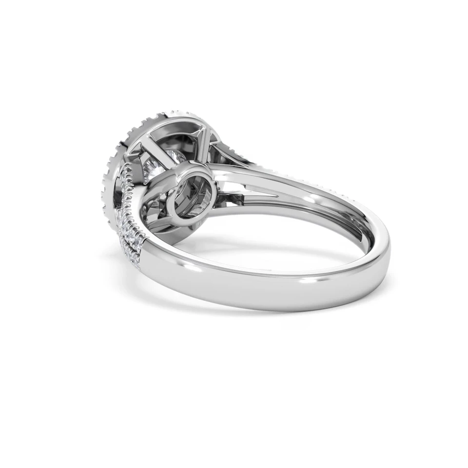 Camilla GIA Diamond Halo Engagement Ring in Platinum 1.65ct G/VS2