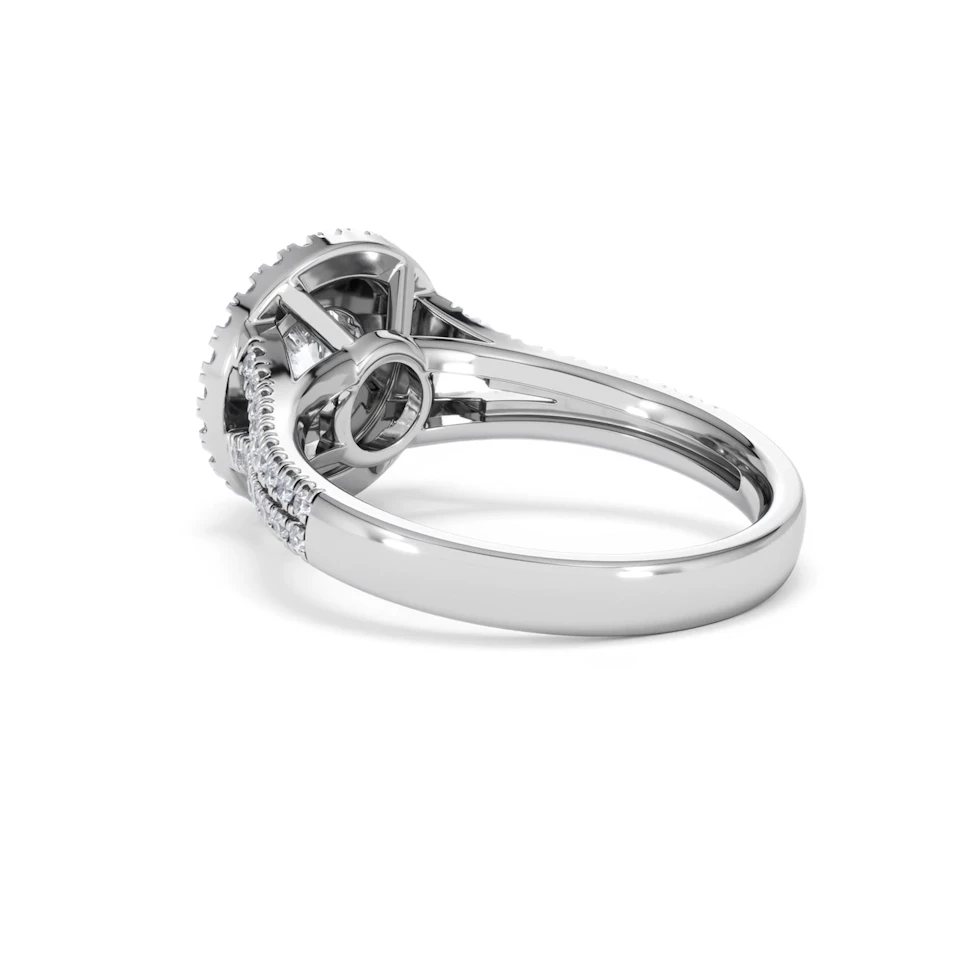 Camilla GIA Diamond Halo Engagement Ring in Platinum 1.65ct G/VS2
