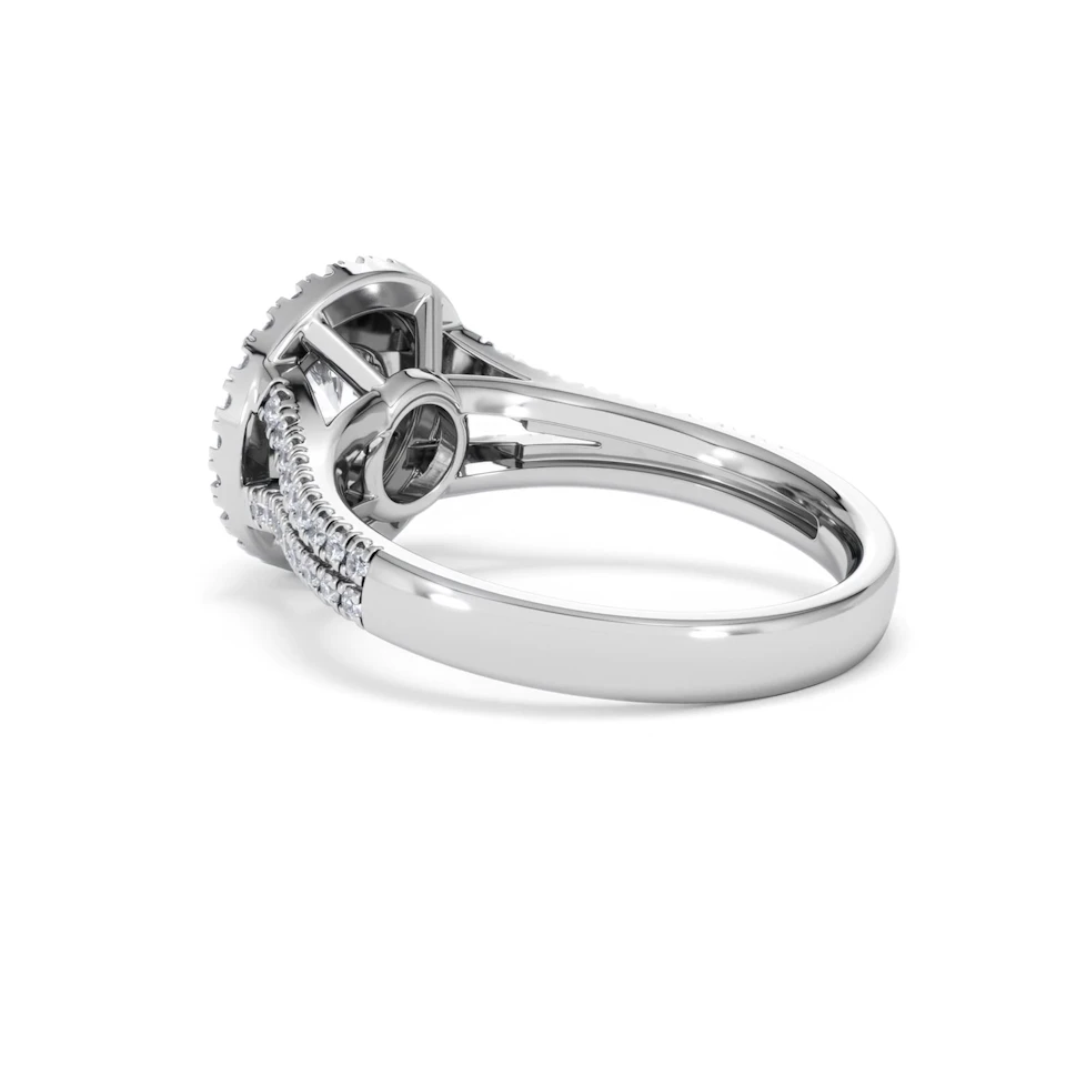 Camilla GIA Diamond Halo Engagement Ring in Platinum 1.65ct G/VS2