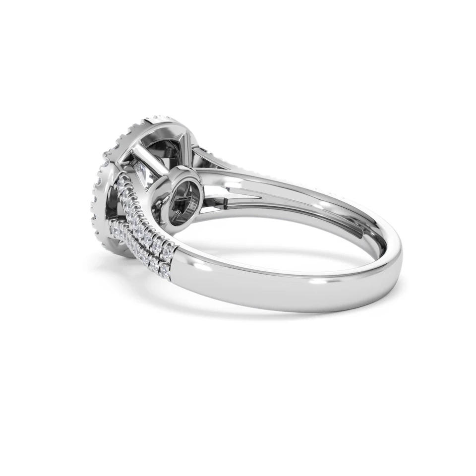 Camilla GIA Diamond Halo Engagement Ring in Platinum 1.65ct G/VS2