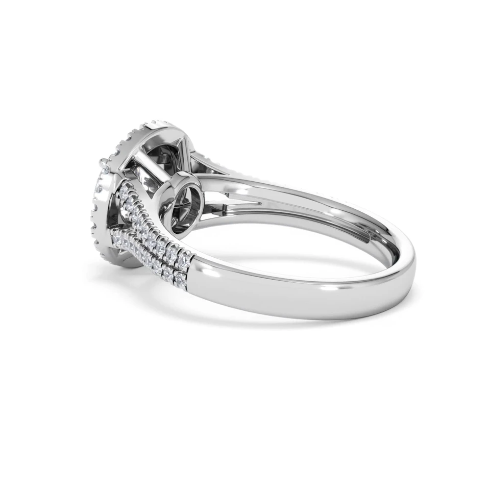Camilla GIA Diamond Halo Engagement Ring in Platinum 1.65ct G/VS2