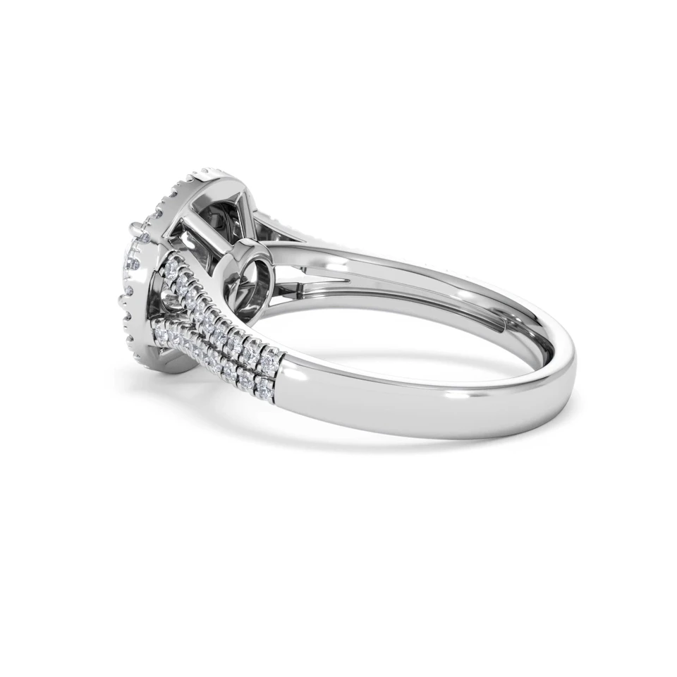 Camilla GIA Diamond Halo Engagement Ring in Platinum 1.65ct G/VS2