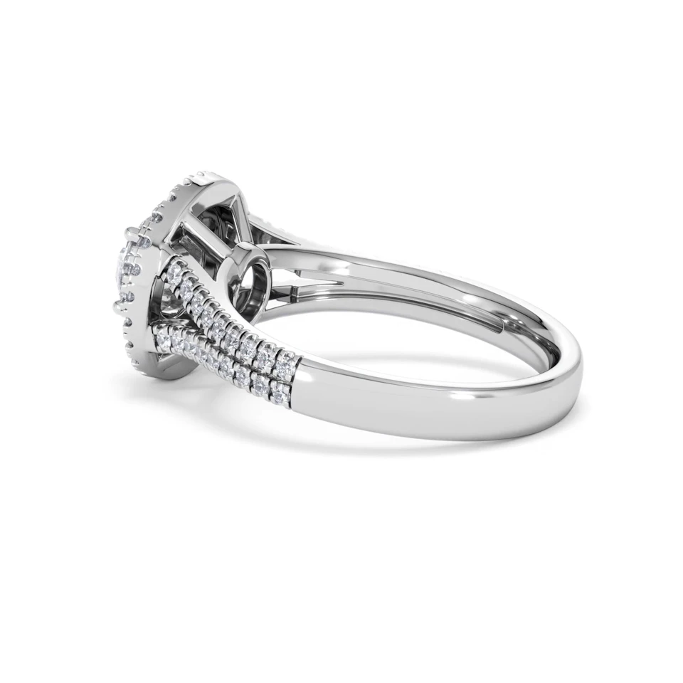 Camilla GIA Diamond Halo Engagement Ring in Platinum 1.65ct G/VS2