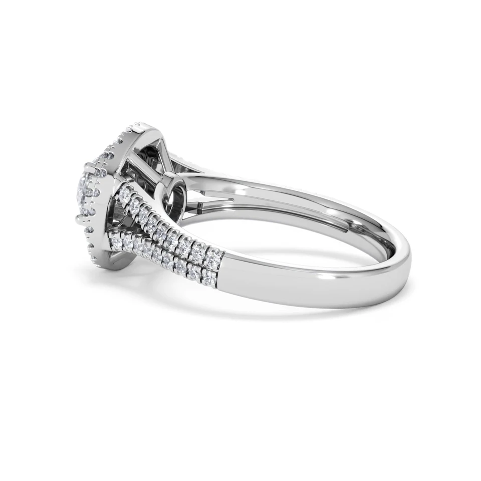 Camilla GIA Diamond Halo Engagement Ring in Platinum 1.65ct G/VS2