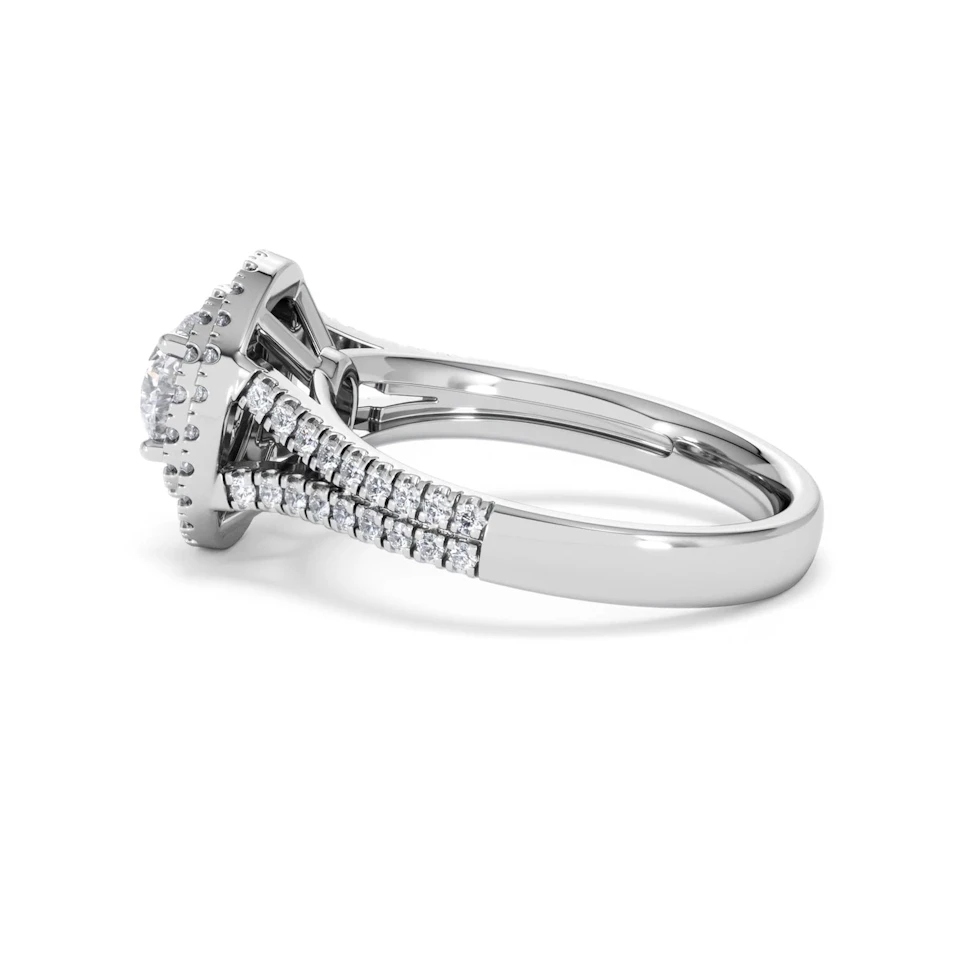 Camilla GIA Diamond Halo Engagement Ring in Platinum 1.65ct G/VS2