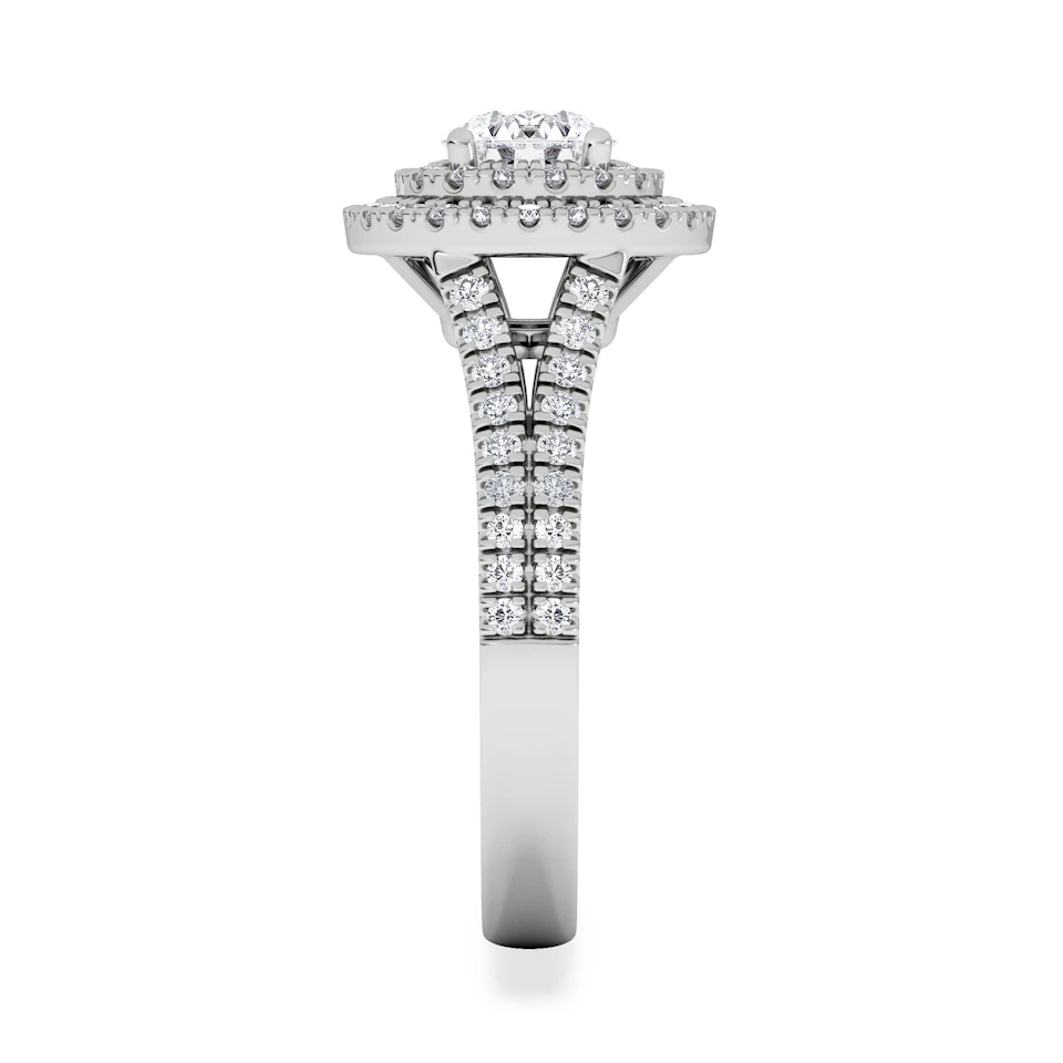 Camilla GIA Diamond Halo Engagement Ring in Platinum 1.65ct G/VS2