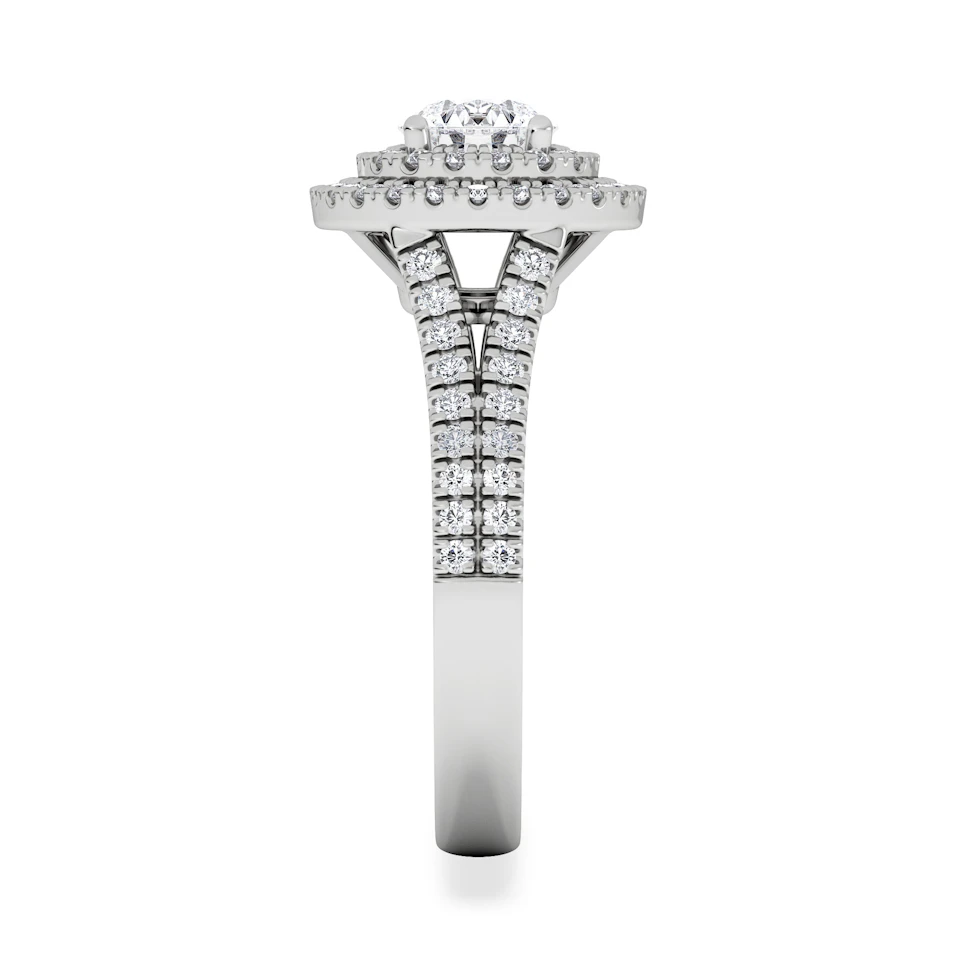Camilla GIA Diamond Halo Engagement Ring in Platinum 1.65ct G/SI2