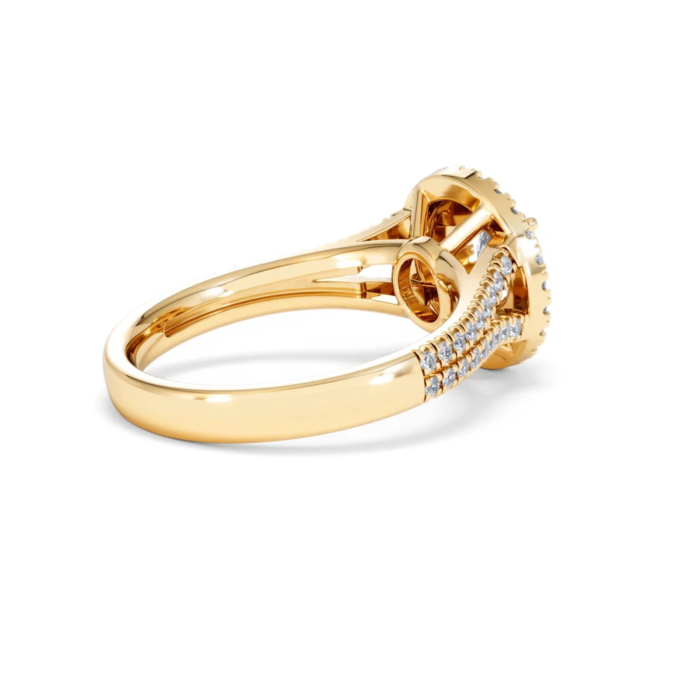 Camilla GIA Diamond Halo Engagement Ring in 18K Gold 1.65ct G/VS2