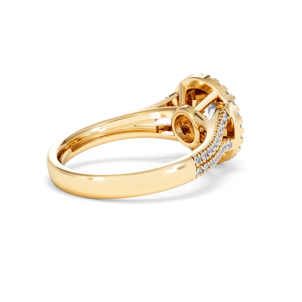 Camilla GIA Diamond Halo Engagement Ring in 18K Gold 1.65ct G/VS2