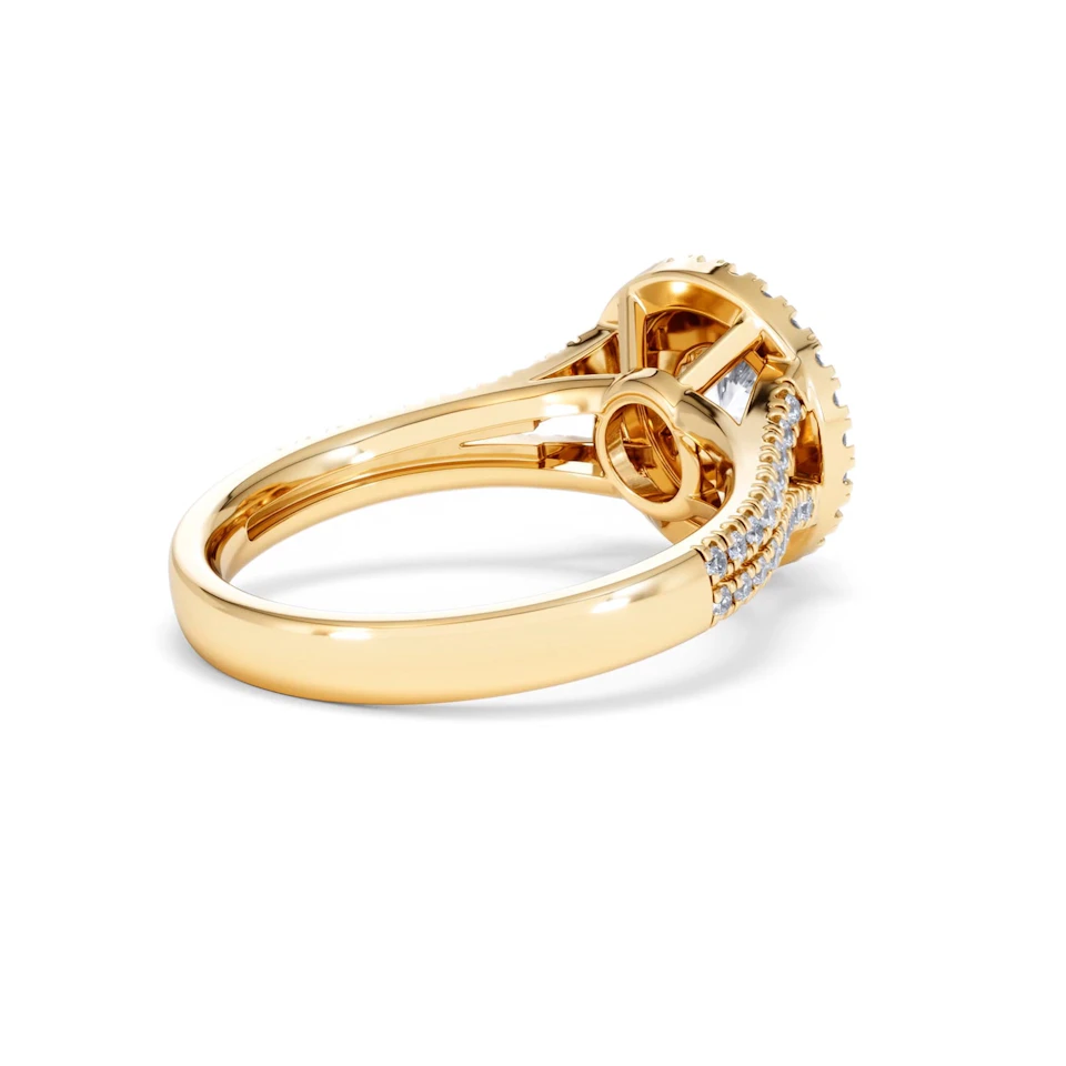 Camilla GIA Diamond Halo Engagement Ring in 18K Gold 1.65ct G/VS2