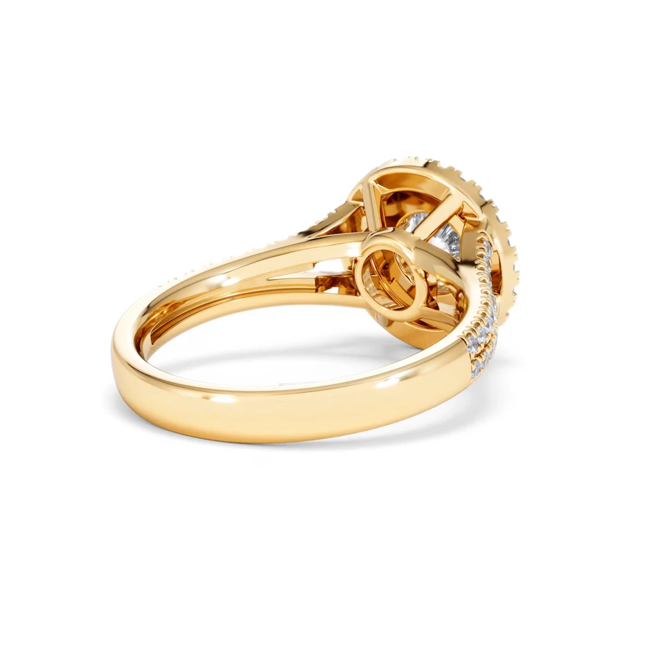 Camilla GIA Diamond Halo Engagement Ring in 18K Gold 1.65ct G/VS2
