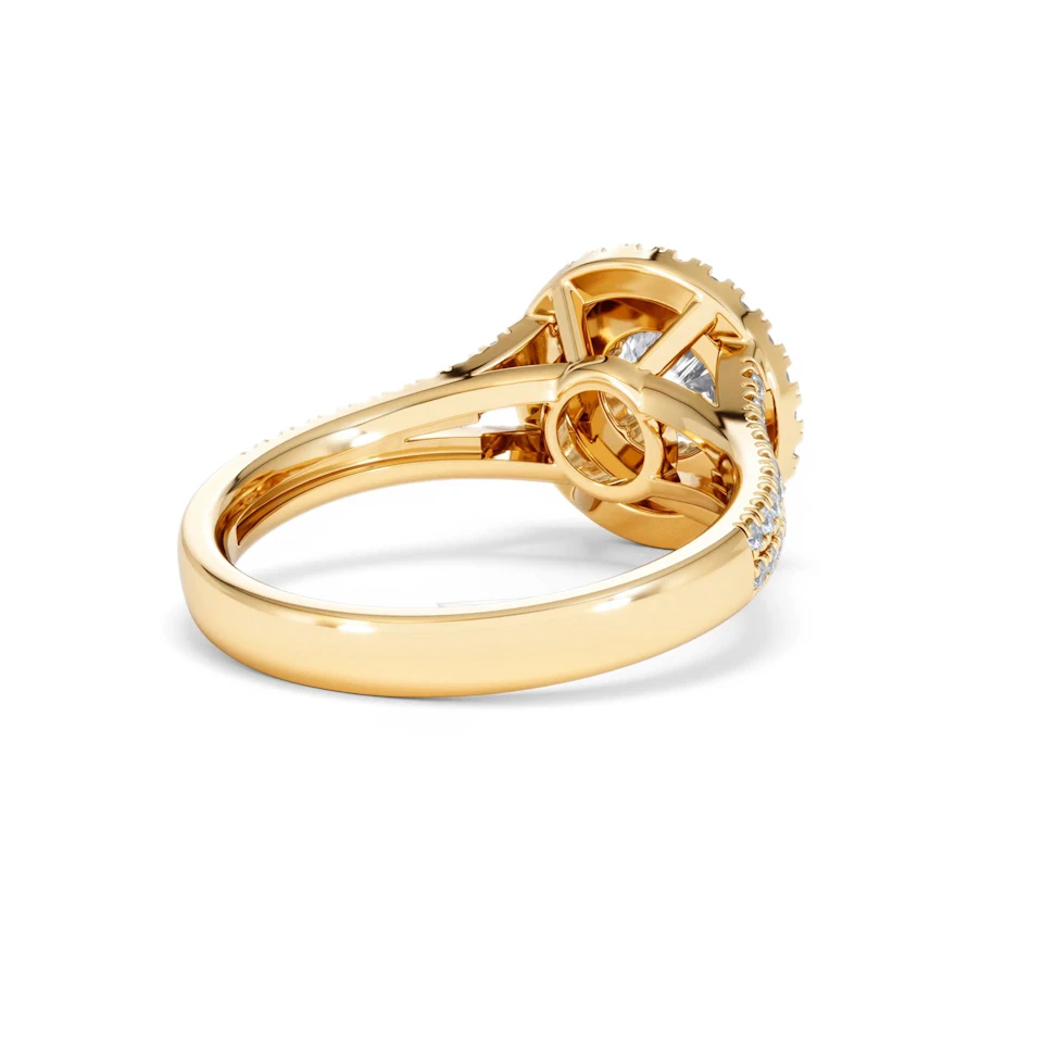 Camilla GIA Diamond Halo Engagement Ring in 18K Gold 1.65ct G/VS2