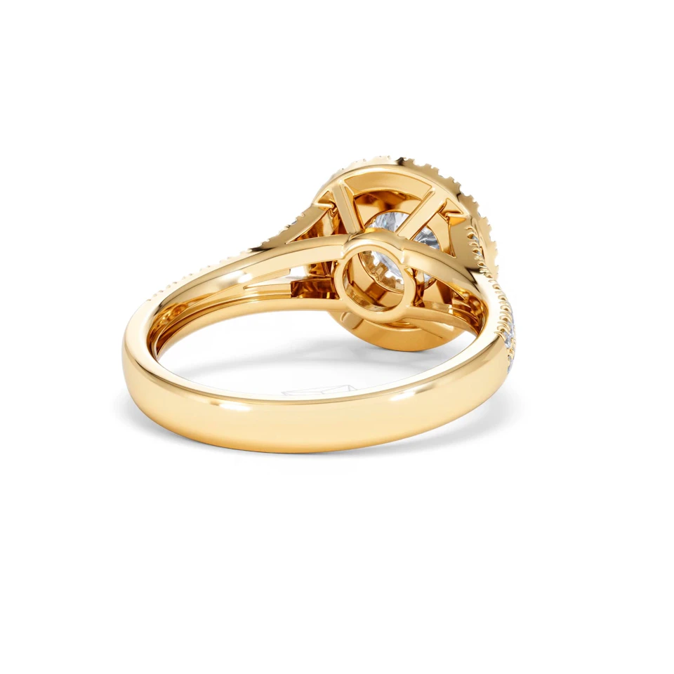 Camilla GIA Diamond Halo Engagement Ring in 18K Gold 1.65ct G/VS2