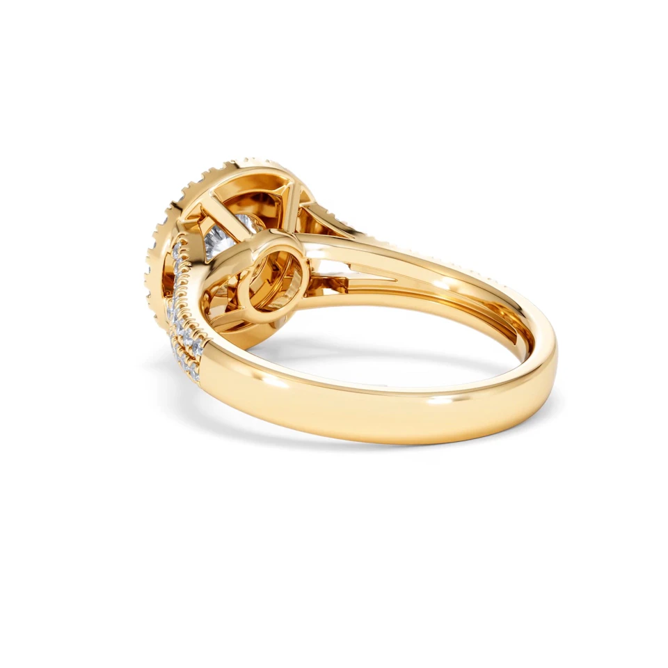 Camilla GIA Diamond Halo Engagement Ring in 18K Gold 1.65ct G/VS2