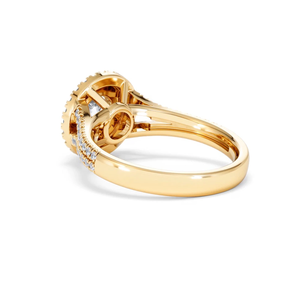 Camilla GIA Diamond Halo Engagement Ring in 18K Gold 1.65ct G/VS2