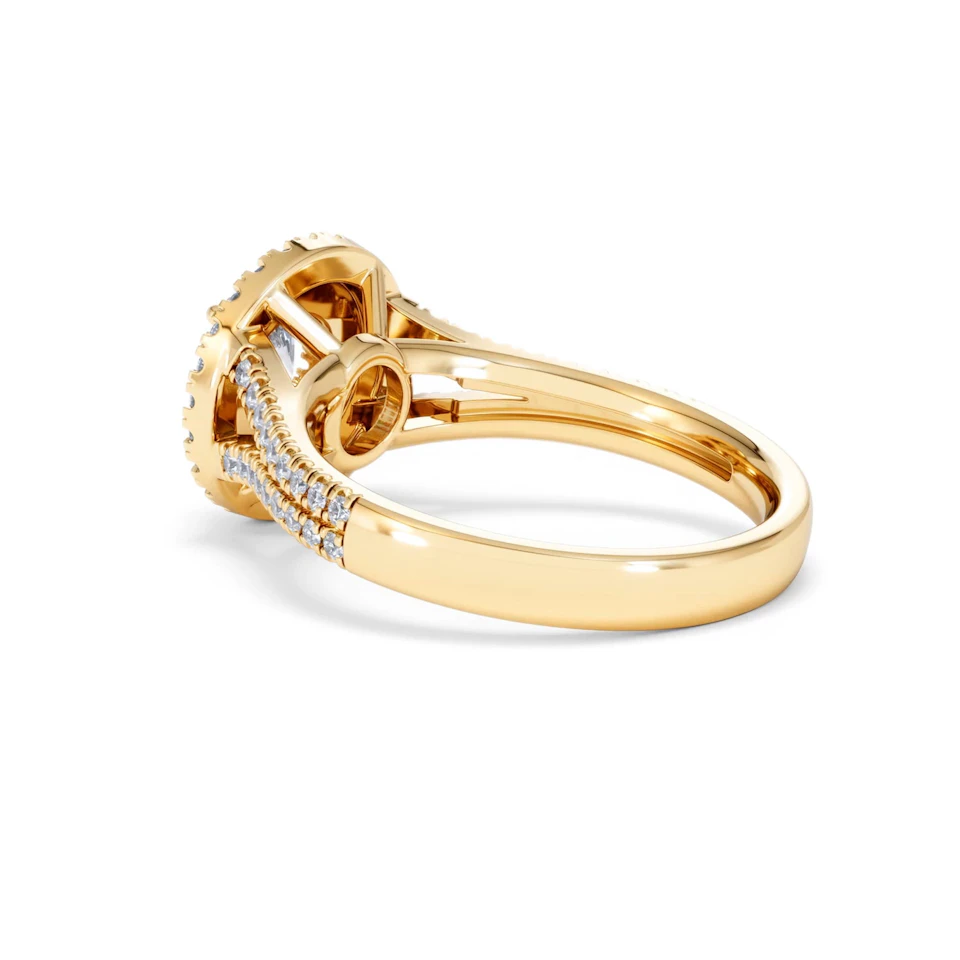 Camilla GIA Diamond Halo Engagement Ring in 18K Gold 1.65ct G/VS2