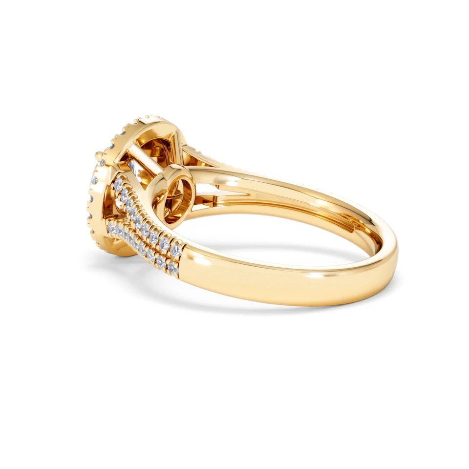 Camilla GIA Diamond Halo Engagement Ring in 18K Gold 1.65ct G/VS2
