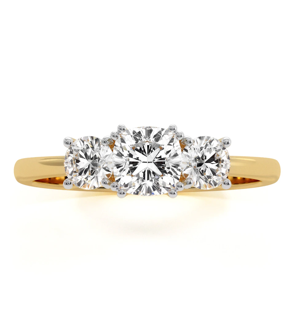 3 Stone Meghan Diamond Engagement Ring 1CT G/Vs2 in 18K Gold