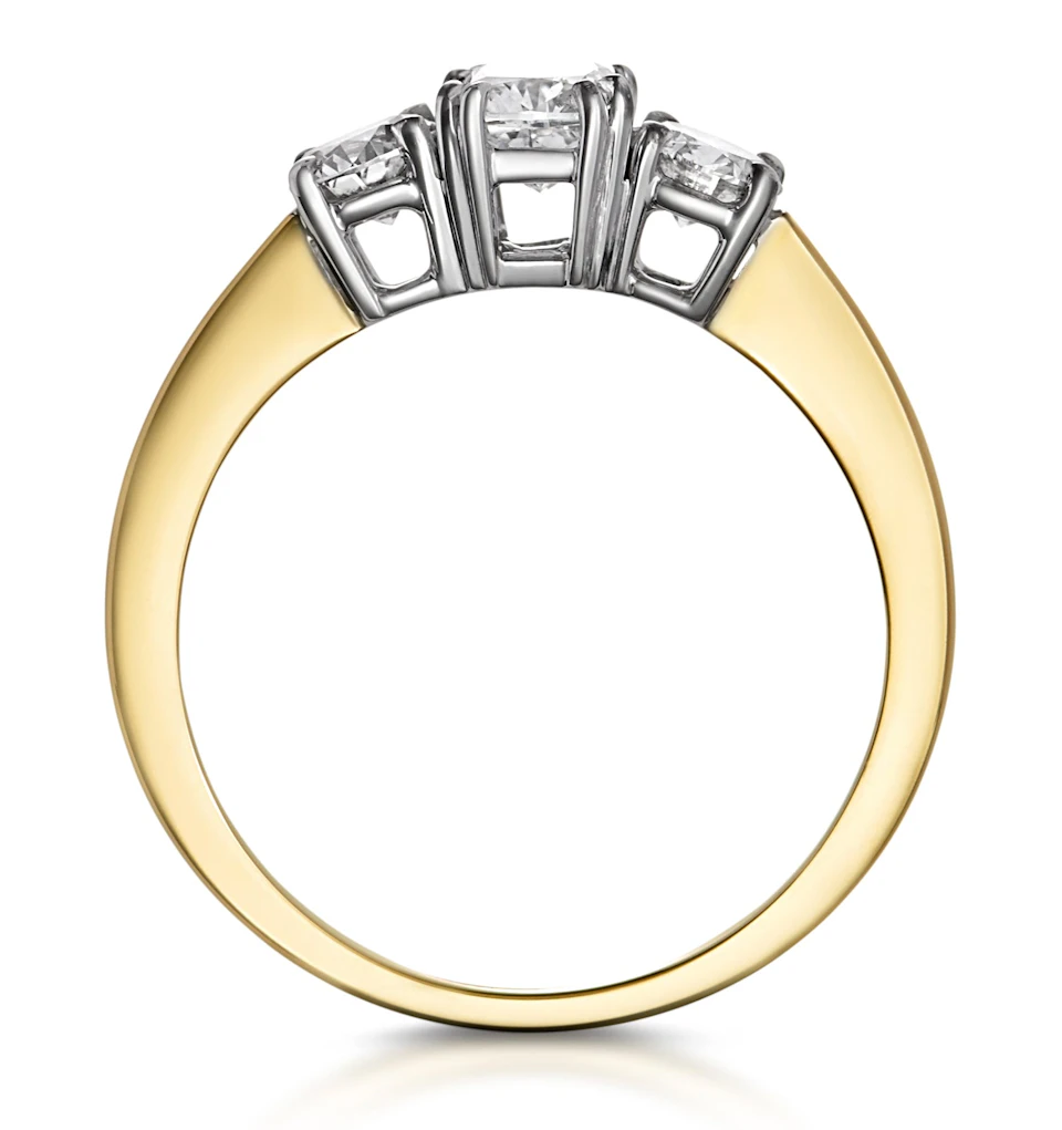 3 Stone Meghan Diamond Engagement Ring 1CT G/Vs2 in 18K Gold