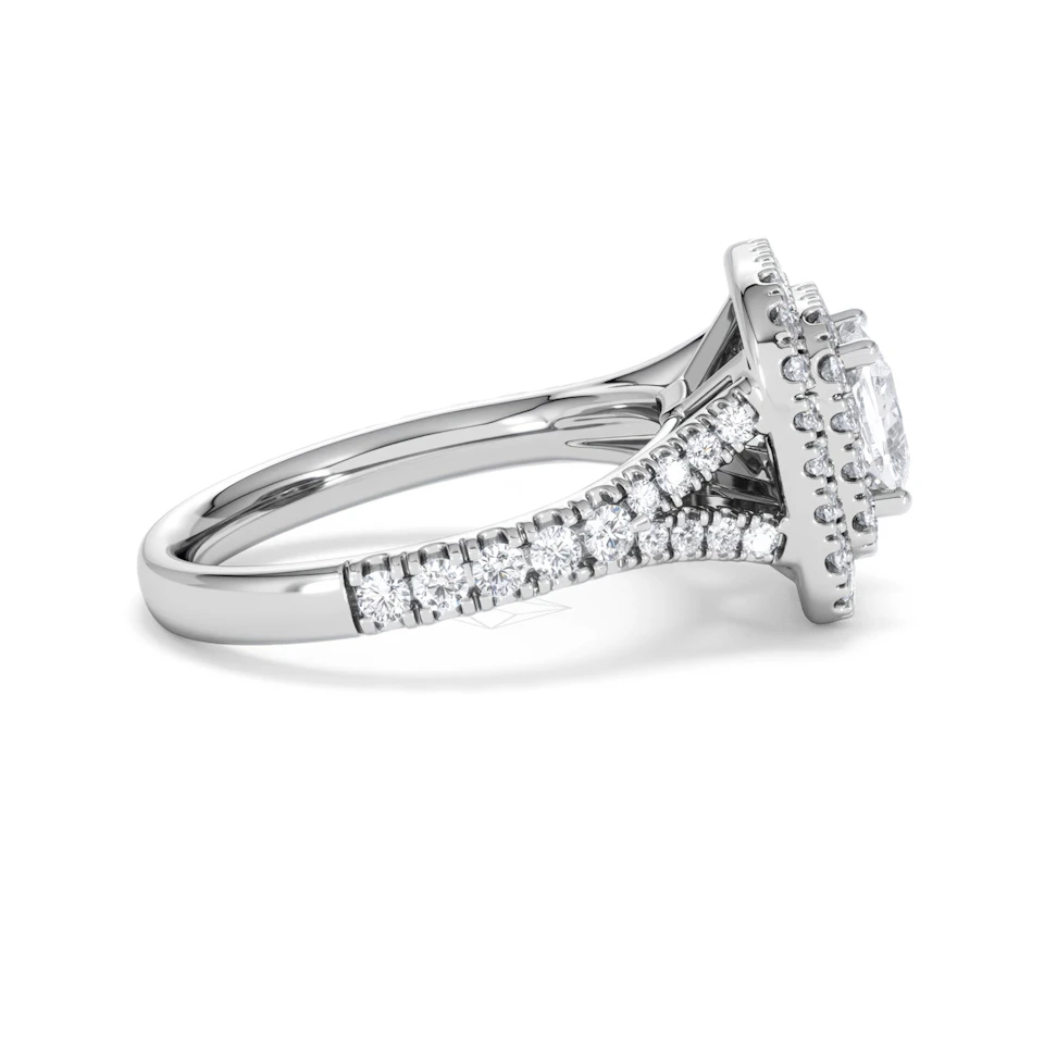 Anastasia GIA Diamond Halo Engagement Ring in Platinum 1.85ct G/VS2