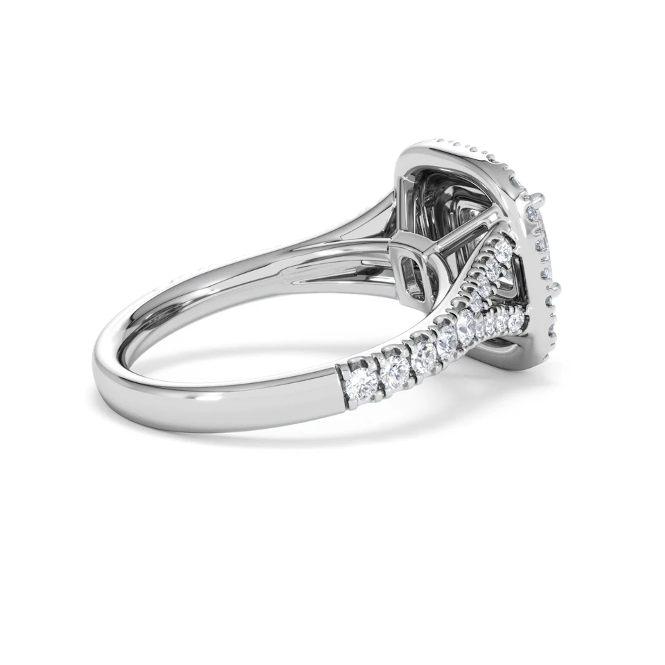 Anastasia Lab Diamond Halo Engagement Ring in Platinum 1.85ct F/VS1