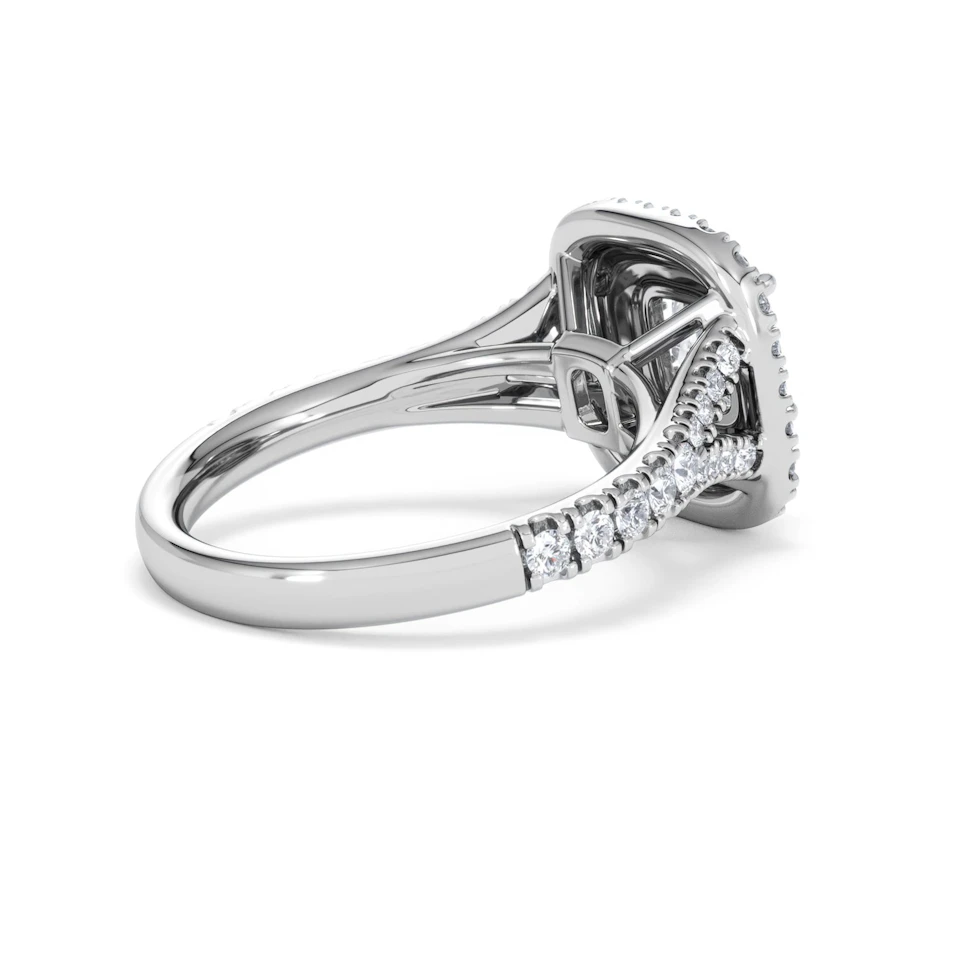 Anastasia GIA Diamond Halo Engagement Ring in Platinum 1.85ct G/VS2