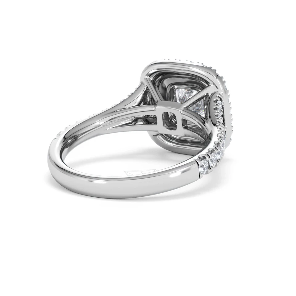 Anastasia GIA Diamond Halo Engagement Ring in Platinum 1.85ct G/VS2