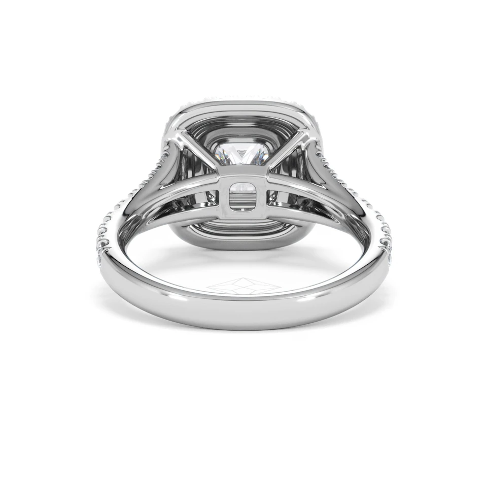 Anastasia Lab Diamond Halo Engagement Ring 18K White Gold 1.85ct F/VS1