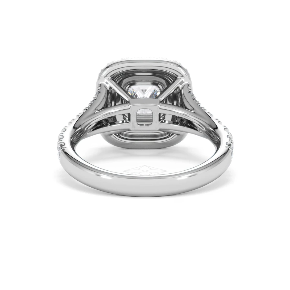 Anastasia GIA Diamond Halo Engagement Ring in Platinum 1.85ct G/VS2