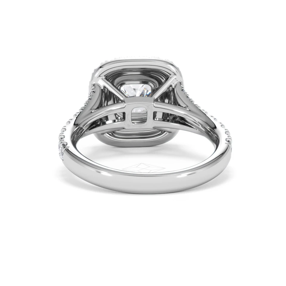 Anastasia GIA Diamond Halo Engagement Ring in Platinum 1.85ct G/VS2