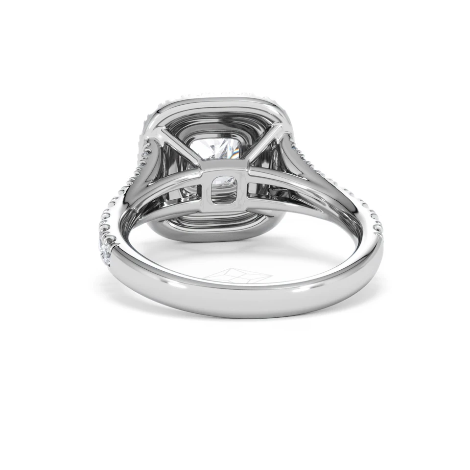Anastasia Lab Diamond Halo Engagement Ring in Platinum 1.85ct F/VS1