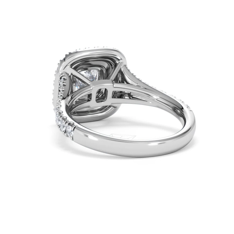 Anastasia Lab Diamond Halo Engagement Ring 18K White Gold 1.85ct F/VS1
