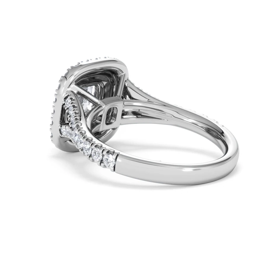 Anastasia GIA Diamond Halo Engagement Ring in Platinum 1.85ct G/VS2