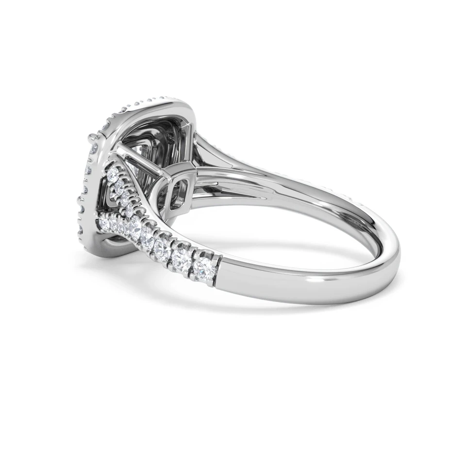 Anastasia GIA Diamond Halo Engagement Ring in Platinum 1.85ct G/VS2