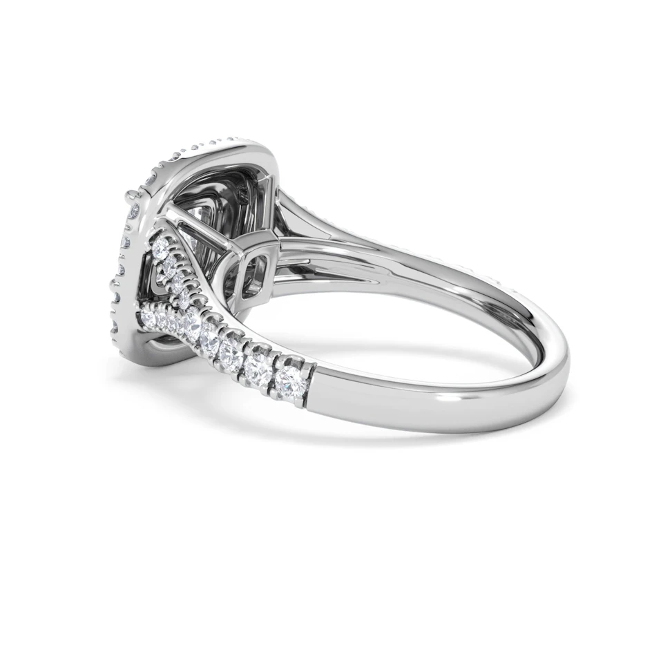 Anastasia Lab Diamond Halo Engagement Ring in Platinum 1.85ct F/VS1