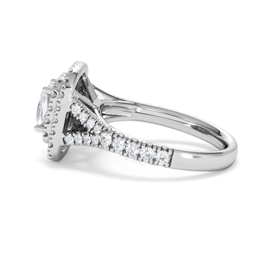 Anastasia Lab Diamond Halo Engagement Ring in Platinum 1.85ct F/VS1