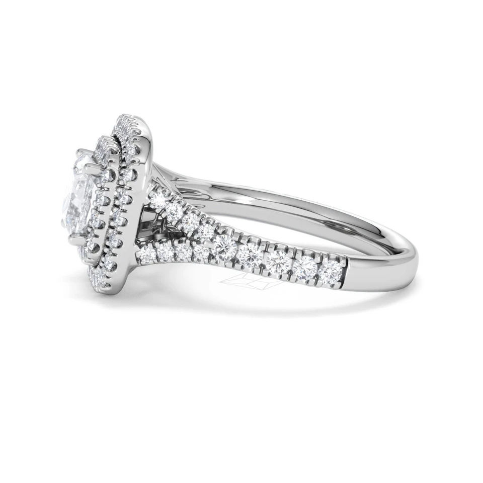 Anastasia Lab Diamond Halo Engagement Ring in Platinum 1.85ct F/VS1