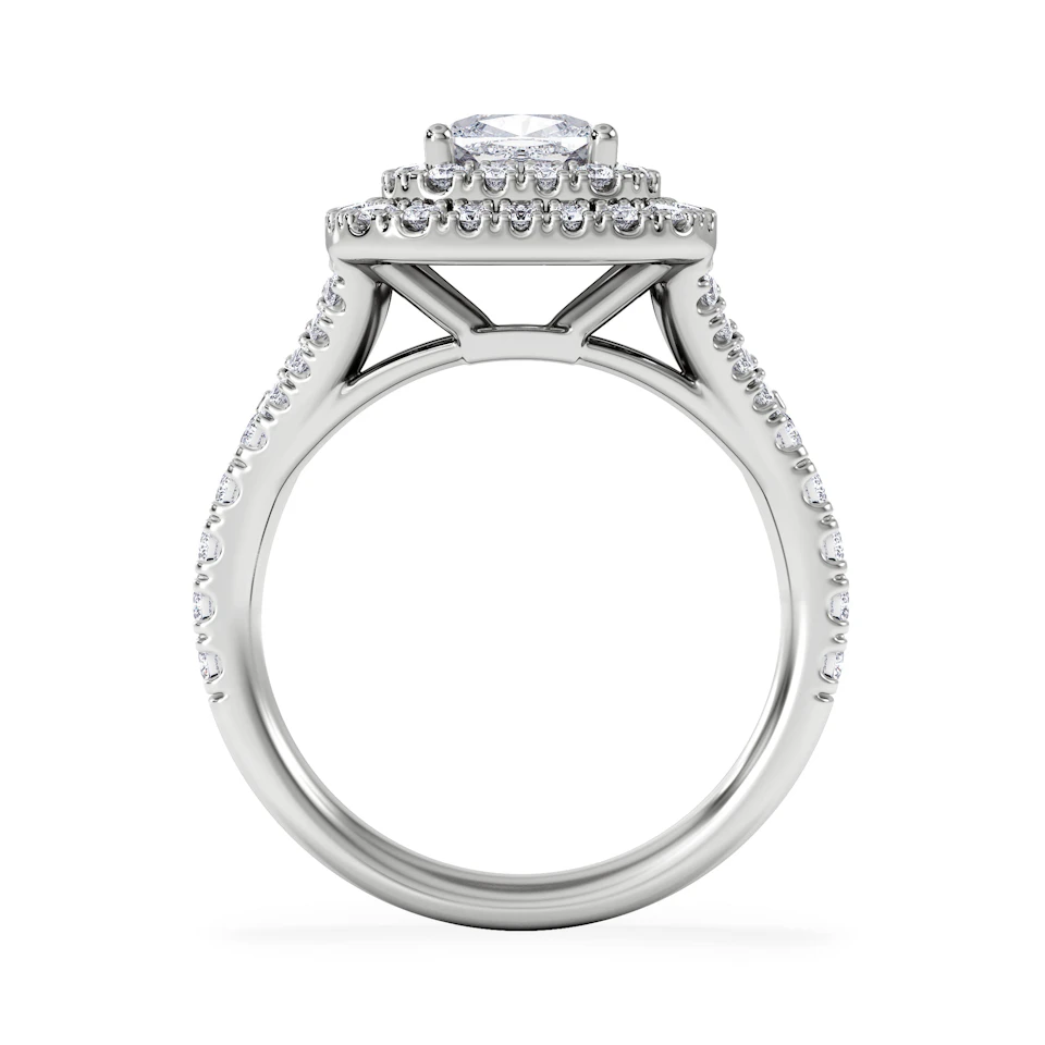 Anastasia Lab Diamond Halo Engagement Ring in Platinum 1.85ct F/VS1