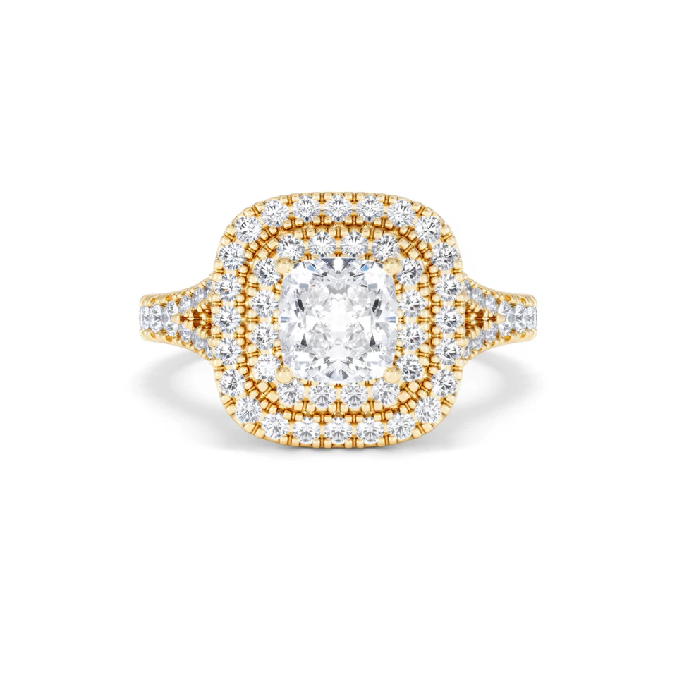 Anastasia Lab Diamond Halo Engagement Ring in 18K Gold 1.85ct F/VS1
