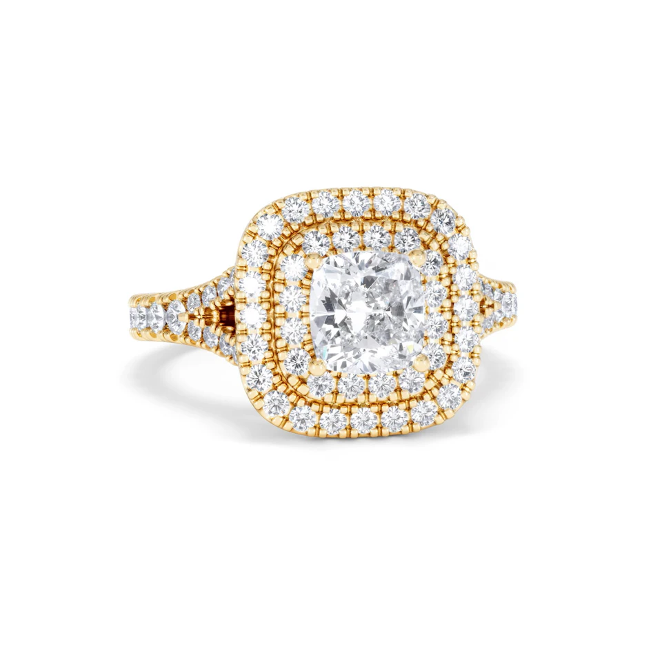 Anastasia Lab Diamond Halo Engagement Ring in 18K Gold 1.85ct F/VS1