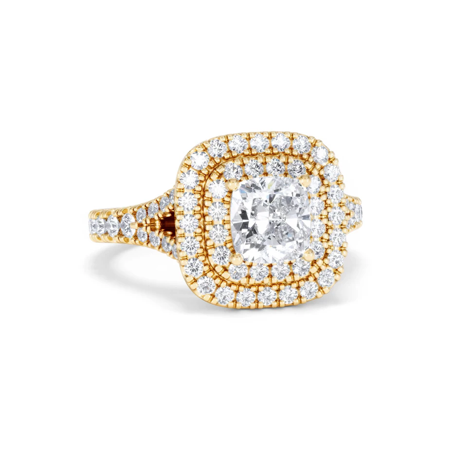 Anastasia Lab Diamond Halo Engagement Ring in 18K Gold 1.85ct F/VS1