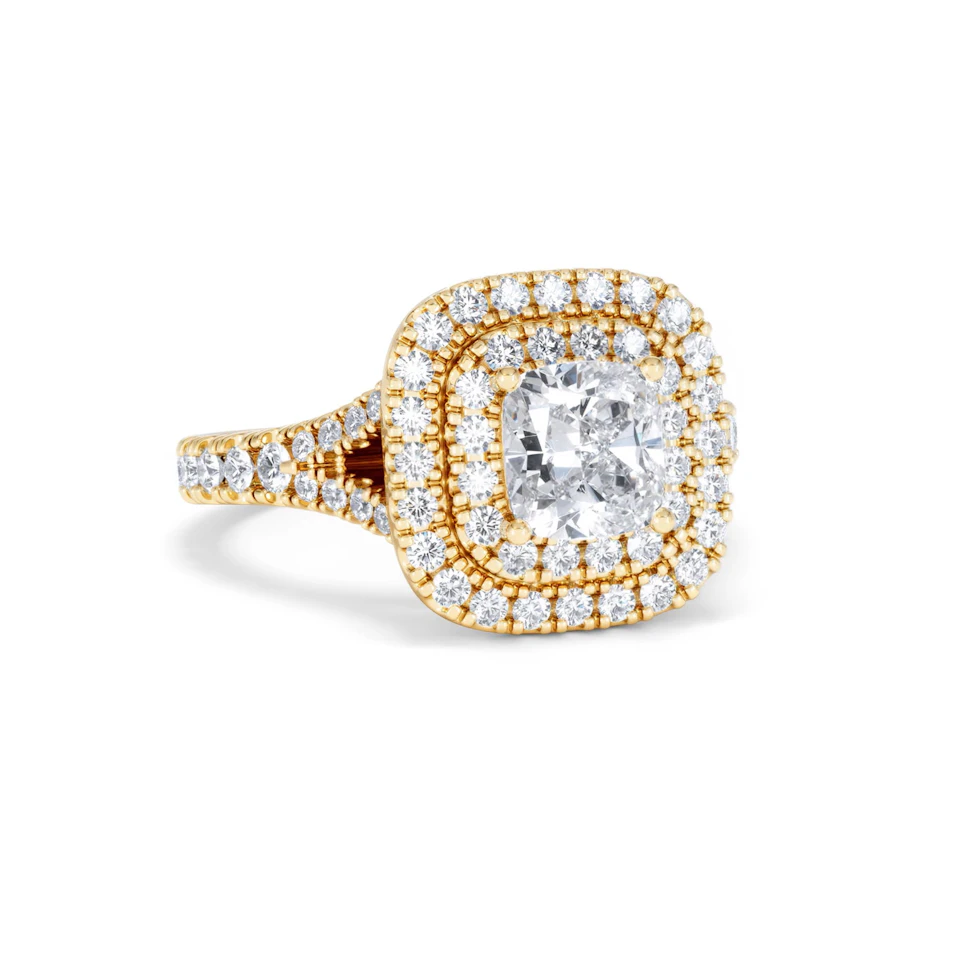 Anastasia Lab Diamond Halo Engagement Ring in 18K Gold 1.85ct F/VS1