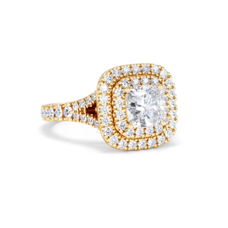 Anastasia Lab Diamond Halo Engagement Ring in 18K Gold 1.85ct F/VS1