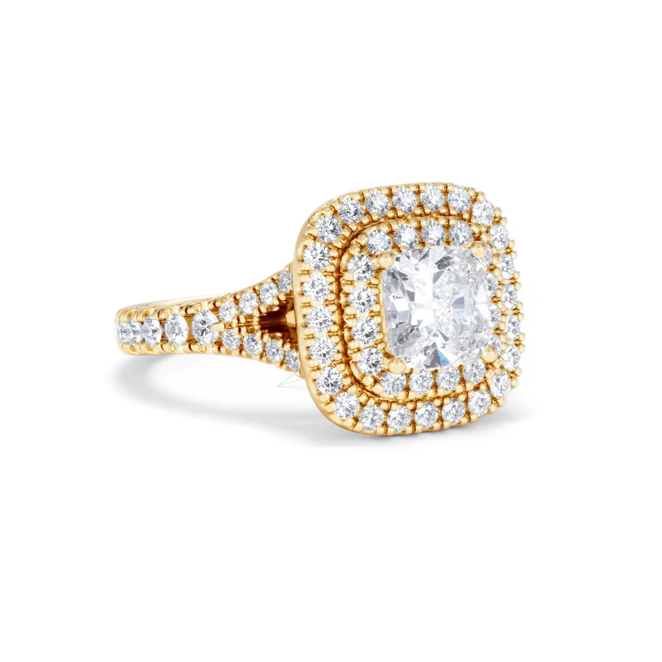Anastasia Lab Diamond Halo Engagement Ring in 18K Gold 1.85ct F/VS1