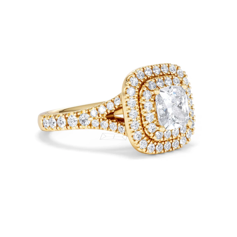 Anastasia Lab Diamond Halo Engagement Ring in 18K Gold 1.85ct F/VS1