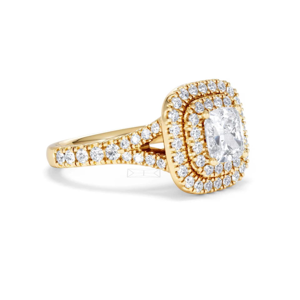 Anastasia Lab Diamond Halo Engagement Ring in 18K Gold 1.85ct F/VS1