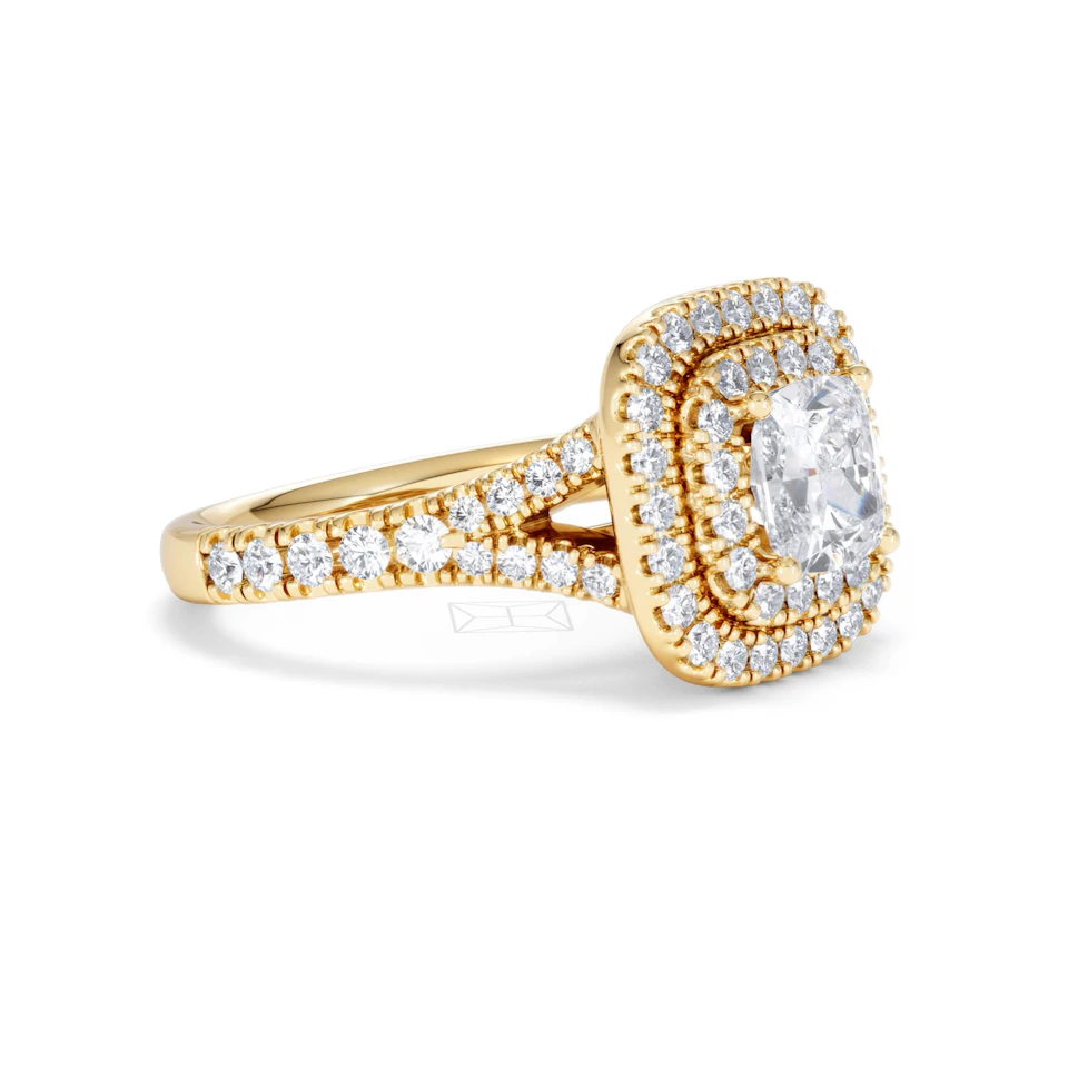 Anastasia Lab Diamond Halo Engagement Ring in 18K Gold 1.85ct F/VS1
